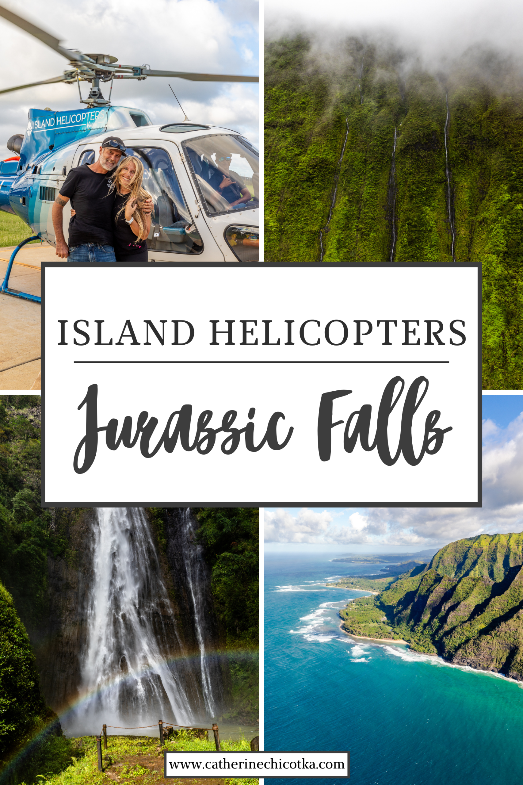 Kauai Helicopter Tour: Jurassic Falls with Island Helicopters | Best Kauai Helicopter Tour | Island Helicopters | Napali Coast | Waimea Canyon | Jurassic Falls | Manawaiopuna Falls | Catherine Chicotka